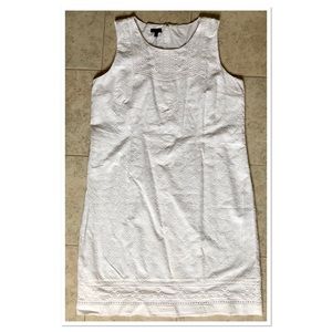 Reserved Talbots White Cotton Eyelet Shift Dress